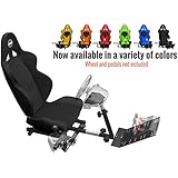 Openwheeler GEN2 Racing Wheel Stand Cockpit Black on Black | Fits All Logitech G29 | G920 | All Thrustmaster | All Fanatec Wheels | Compatible with Xbox One, PlayStation, PC Platforms