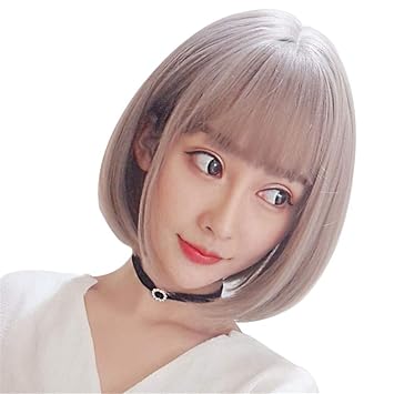 Short Bob Hair Extensions Straight Full Head Shoulder Length Wigs