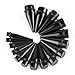 CABBE KALLO 32Pcs 00G - 24mm Big Gauges Ear Stretching Kit Acrylic Tapers Surgical Steel Tunnels Piercing Set White Green Orange Black Ear Gauge Stretching Kit Expanders Gift,Black