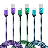 OrSunday USB Type C Charger Cable Fast Charging Cord Compatible with Google Pixel 3a, 3a XL, 3 XL, Pixel 3, Pixel 2 XL, Pixel 2, Pixel C, Samsung Galaxy S10 S9 S8 (Blue/Green/Purple, 6 feet, 3 Pack)