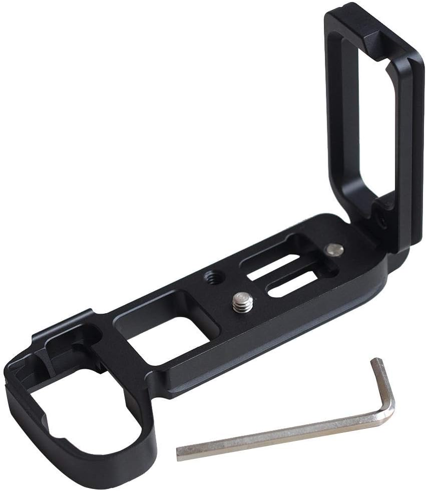 Quick Release Plate, Hand Grip L Shape Handheld Accessories Hollow Bracket Aluminum Alloy Camera Parts Mini Tool Pull-out Type Holder For Sony A9 A7R3 M3(Black)