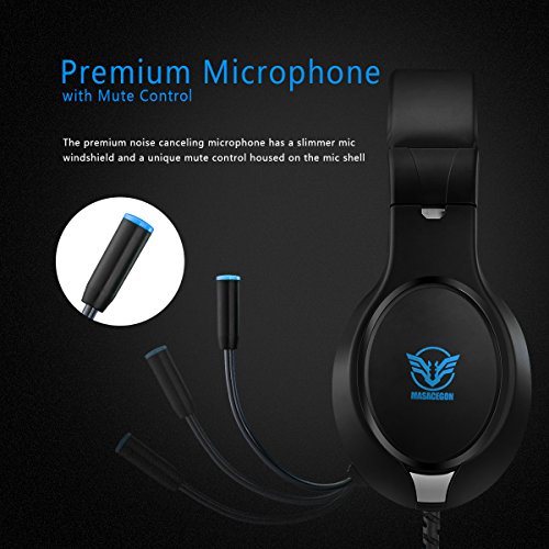 Xbox One Headset,Rodicoco PS4 Gaming Headset Bass Surrounding Stereo Sound Over Ear Headphone