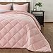 downluxe Twin Comforter Set - Pink and Grey Twin Comforter, Soft Bedding Sets for All Seasons -2 Pieces - 1 Comforter (66