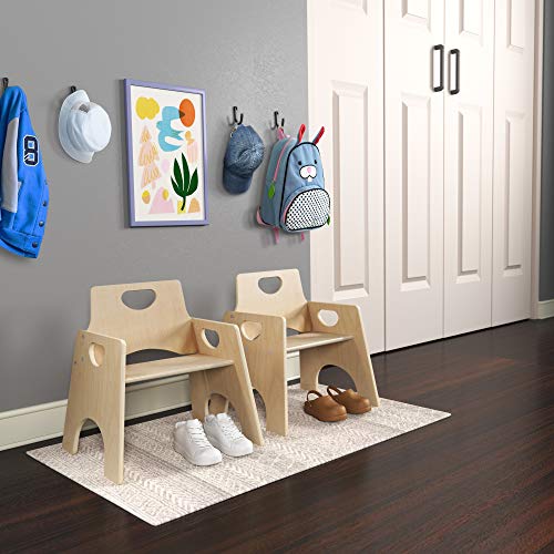 ECR4Kids Stackable Wooden Toddler Chair, 6in, Classroom Furniture