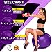Epitomie Fitness Active Balance Fitness Ball with Imprinted Exercise and Training eBook (Purple/65 cm)