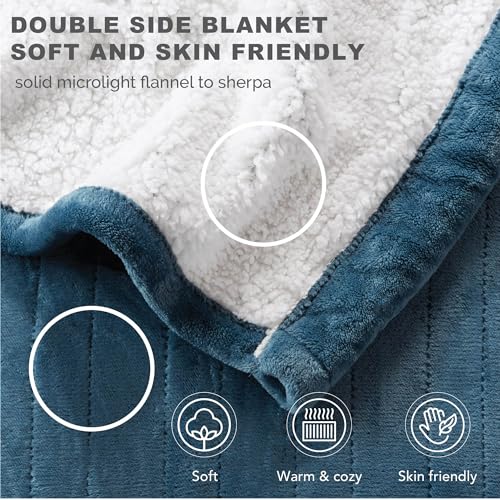 Sherpa Soft Dual Control Electric Blanket King Size, Heating Blankets
