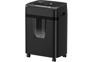 Bonsaii 12-Sheet Paper Shredder for Home Office, Heavy Duty Cross Cut Paper Shredder with 5.5 Gallon Bin, P-4 Security Level 