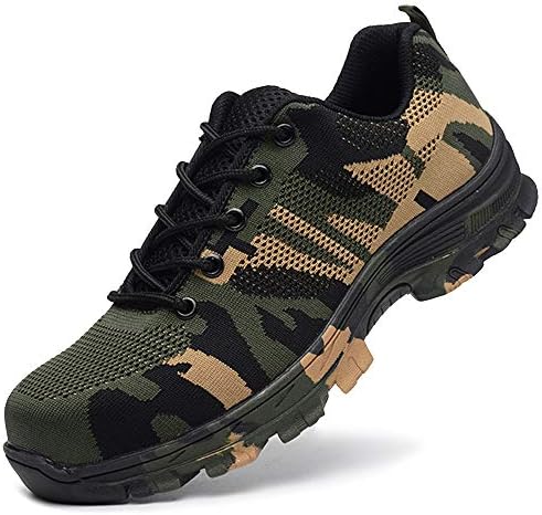 Gainow Safety Shoes，Steel Toe Work Shoes Puncture Proof, Mens Womens Protection Industrial Sneaker, Outdoor Casual Breathable Footwear