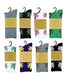 Spring Fever Unisex Marijuana Weed Leaf Printed Crew Socks