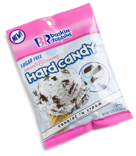 Amazon Com Baskin Robbins Sugar Free Hard Candy Cookies N Cream 2 25 Ounce Bags Pack Of 12 Grocery Gourmet Food