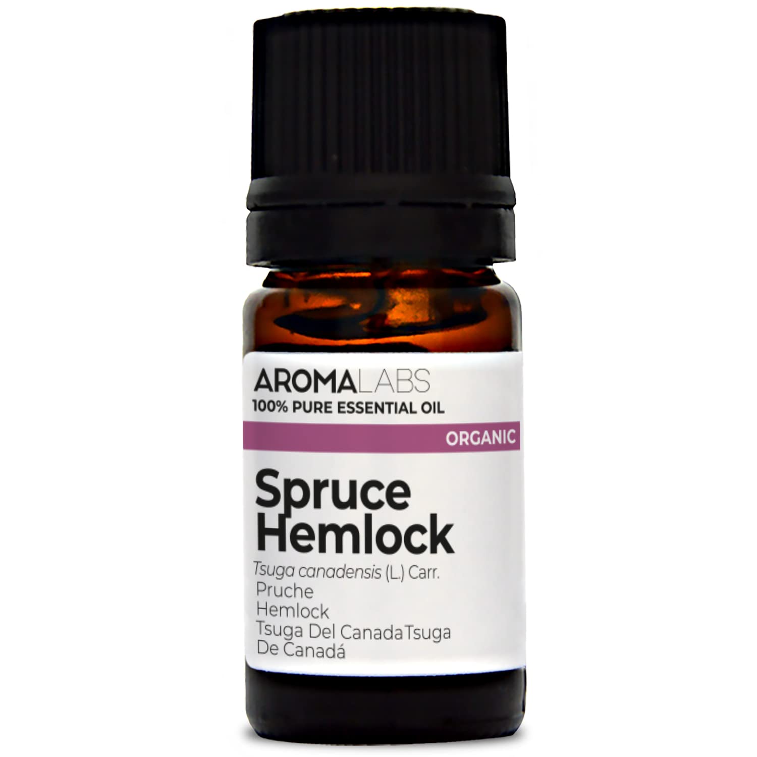 BIO - Spruce Hemlock Essential Oil - 5mL - 100% Pure, Natural, Chemotyped and AB Certified - AROMA LABS (French Brand)