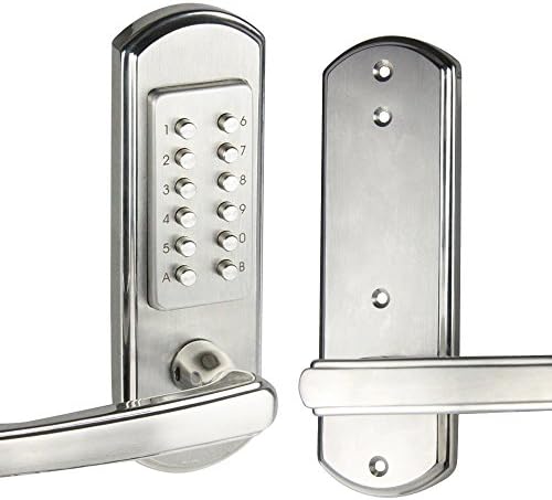 Mfrdirect Keyless Door Lock Lever Mechanical Keypad Code Digital Locker Home Entry Security Safety Door Lock Left Handle,push from outside only(Left)