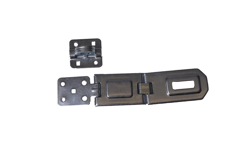 Merriway® BH01781 Heavy Duty Hardened Steel Double Hinged Hasp and Staple, 155mm (6.2 inch)