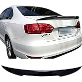 V Style Rear Trunk Duckbill Rear Spoiler Wing Compatible with Volkswagen VW Jetta Sedan 2011-2018 ABS Material 2021 2012 2013 2014 2015 2016 2017 (Glossy Black)