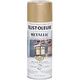 Rust-Oleum Stops Rust Metallic Spray Paint, Vintage Warm Gold | Rust Resistant, Indoor and Outdoor, Beautiful Finish on Metal, Wood and More, Sprays from Any Angle