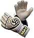 Goalkeeper Gloves - Goalie Gloves to Help You Make the Toughest Saves - Secure and Comfortable Fit With Extra Padding to Reduce the Chance of Injury (White & Black, Size 4 = Youth XS)