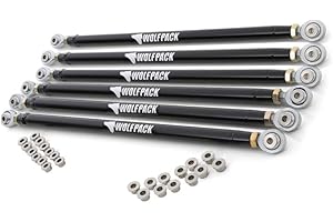 Can Am Maverick X3 XRS 72" Model Radius Rods Heavy Duty Chromoly Adjustable UTV Wolfpack (Black)