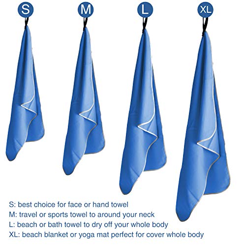 Sfee-Microfiber-Sport-Travel-Towel-Set-72x3224x15-Quick-Dry-Absorbent-Compact-Lightweight-Soft-Beach-Yoga-Bath-Gym-Towels-Fit-for-Outdoors-Fitness-Hiking-CampingCarabinerXL-Dark-Blue