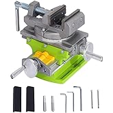 BACHIN Rotary Table 90 &deg; 3" Cross Slide Drill Press Vise Horizontal Precision Milling Drilling Machine Vernier Reading Milling Drilling Boring