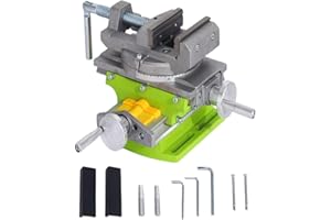 BACHIN Rotary Table 90 ° 3" Cross Slide Drill Press Vise Horizontal Precision Milling Drilling Machine Vernier Reading Milling Drilling Boring