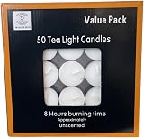 Requisite Needs Tea Light Candles 8 Hour Burn Time White Unscented Pack 50 view 2