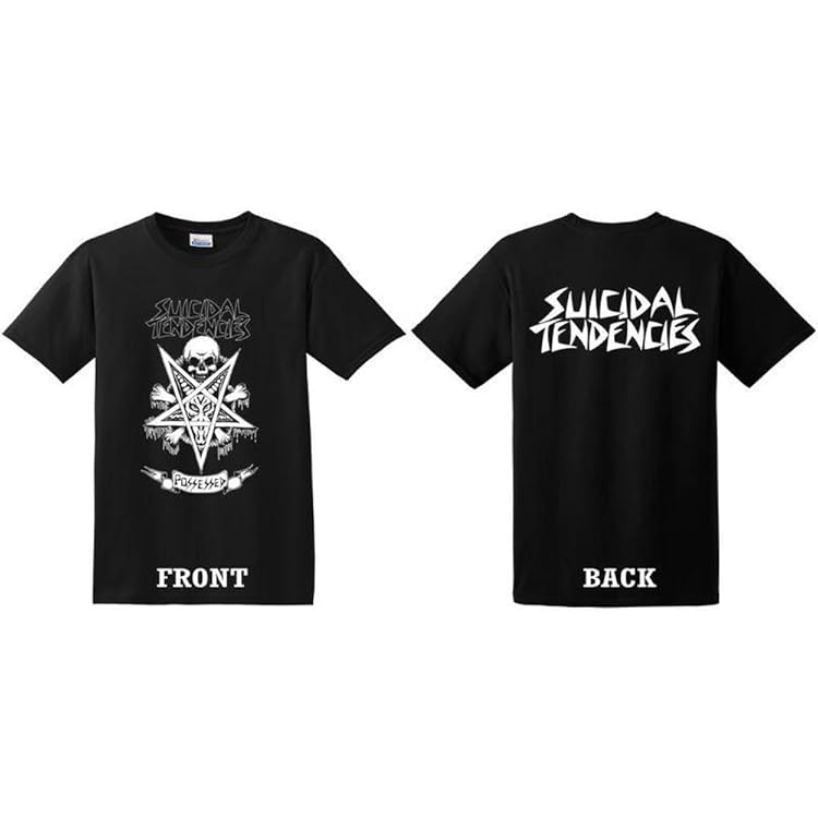 Suicidal Tendencies Official FlipSkull T-Shirt with Sticker Black