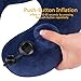 MLVOC Inflatable Travel Pillow, Auto-Inflating Neck Pillow for Airplanes with Soft Velvet Cover Machine & Washable, Blue