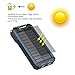 X-DRAGON Solar Charger, 15000mAh Solar Power Bank with Cigarette Lighter, Dual Super Bright LED Light Water-Resistant Dustproof Shockproof Dual USB Phone Charger for iPhone, Samsung, Cell Phone-Blue
