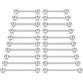 Vitaltyextracts Nipple Piercing Jewelry Surgical Steel Barbells 14G Nipple rings Stainless Steel Bridge Tongue Ring for Women Men