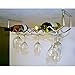Spectrum Diversified Under Cabinet Wine Rack and Stemware Rack, 6-Bottle/6-Stems, Chrome