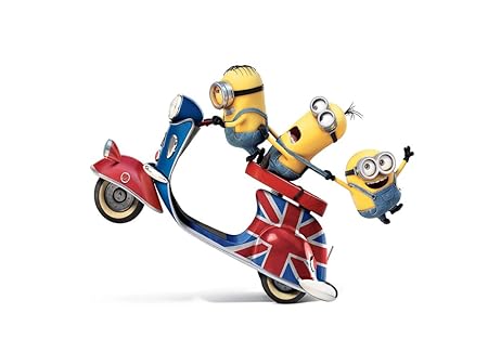 Téléchargement gratuit Images Funny Minions On Motorbike Large Colour Poster A0 Giant Size 33in actualisé par
