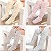 Baby Girls Boys Knee High Socks Toddler Eyelet Lace Socks 5 Pairs (S (0-12 Months))