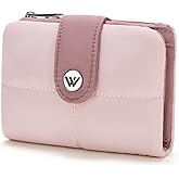 WESTBRONCO Puffer Small Wallet for Women RFID Blocking Card Holder Wallets, Womens Bifold Wallet with Zipper Coin Pocket & ID Window