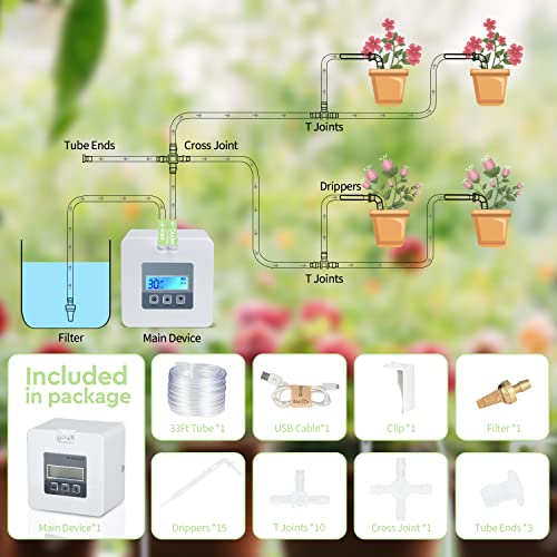 Indoor Drip Irrigation Kit Automatic Watering System TeqHome Automatic