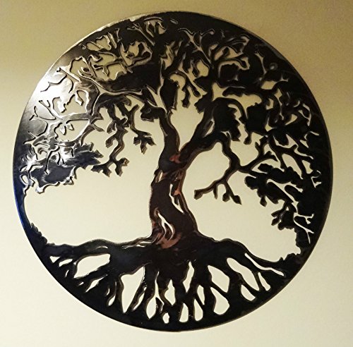 Details about Solid Steel Metal hand finished"Tree of life" wall art - Many sizes up to 120cm (75cm)