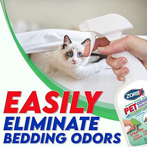 ZORBX Pet Odor Remover Spray Unscented & Perfume Free Strong Litter