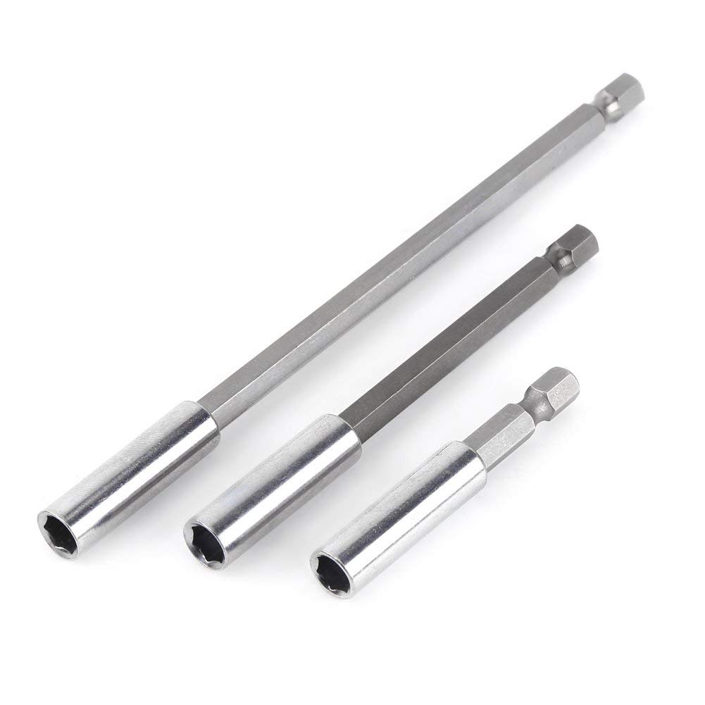 3pcs Electrical Drill Screwdriver Extension Bar Magnetic Bit Holder 1/4" Shank Tool for Electric Screwdrivers Drills and Bits