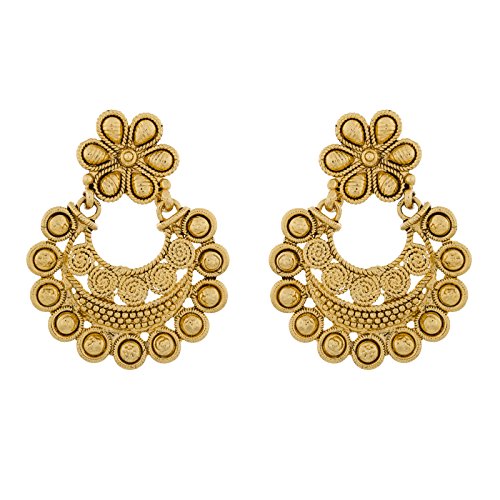 Luxor gold plated traditional designer earrings for women