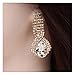 Earings, Donshop Women Luxury Elegant Vintage Rhinestone Big Drop Earrings (White)