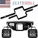 ELITEWILL 2'' Tow Light Bracket Steel Tow Hitch Mounting Bracket Dual LED Backup Reverse