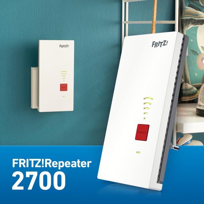 Fritz!Repeater 2700 (Ultraschnelles Wi-Fi 7 mit bis zu 6.500 MBit/s, optimiert WLAN-Reichweite, WLAN Mesh, einfache Einrichtung, höchster Sicherheitsstandard Dank WPA3/2, deutschsprachige Version) 4