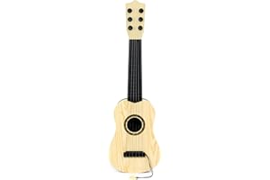YNANIMERY Kids Guitar, Toddler Guitar, Toy Guitar & Ukulele for Kids- 17 Inch Guitar 6 Realistic String Toy Guitar for Baby Beginner Developmental Musical Instrument, Great Educational Learning Toy, Beige