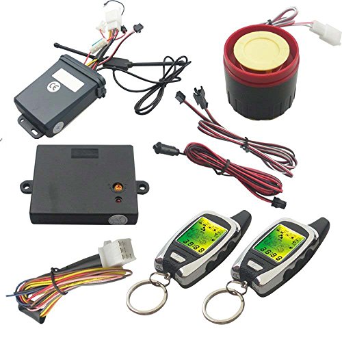 2-Way LCD Motorcycle Alarm Pager with Remote Engine Start and Proximity Sensor for All Bikes Universal