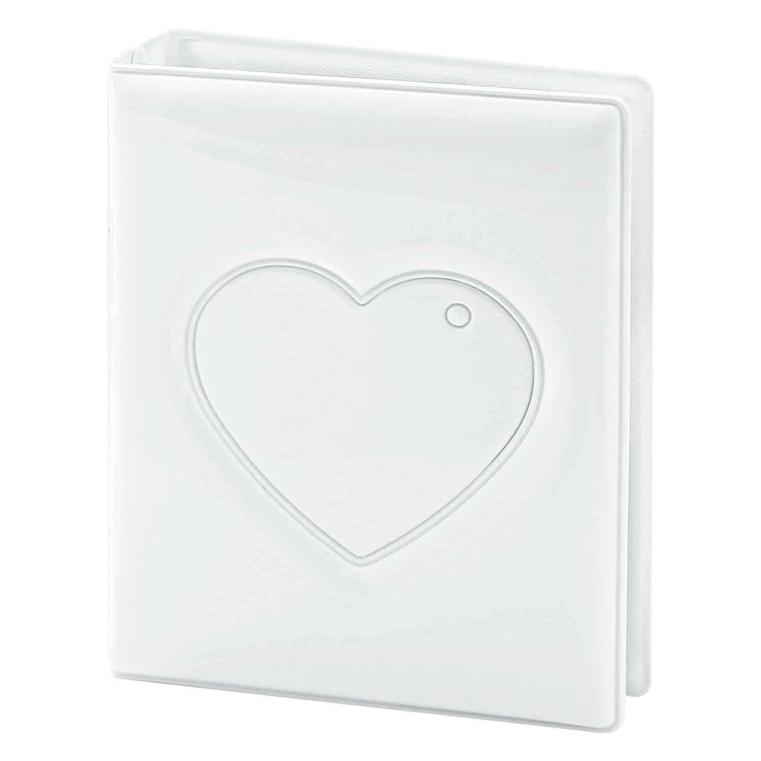 Luckious Kpop Small Card Album,3 inch Single Frame Polaroid Photo Album,Photo Box with Love Charm,32 pcs into Mini Album Photo,for Aidou Small Card,Photo,Mini Film (White)