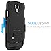 Samsung Galaxy S4 Mini Case Stalion® Secure Holster Shell & Belt Clip Kickstand Combo (Jet Black) 180° Degree RotatingLocking Swivel + Shockproof Protection