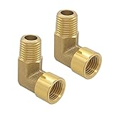 Hooshing 2PCS 90 Degree Street Elbow 1/4" NPT Male