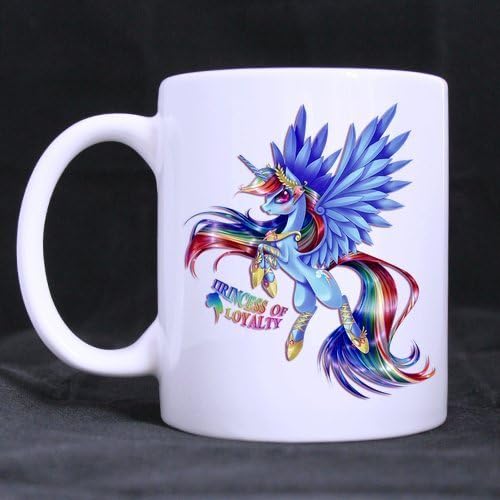 Cartoon Pretty Pegacorn Unicorn Horse Rainbow Dash Customized Design White Mug Coffee Mug Creative Milk Mug Personalized Tea Cup 11OZ