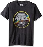 Star Wars Men's Circle Fight Short Sleeve T-Shirt, Charcoal Heather, Large