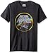 Star Wars Classic Logo and TIE Fighter Men's Short Sleeve T-Shirt, Charcoal Heather, Large