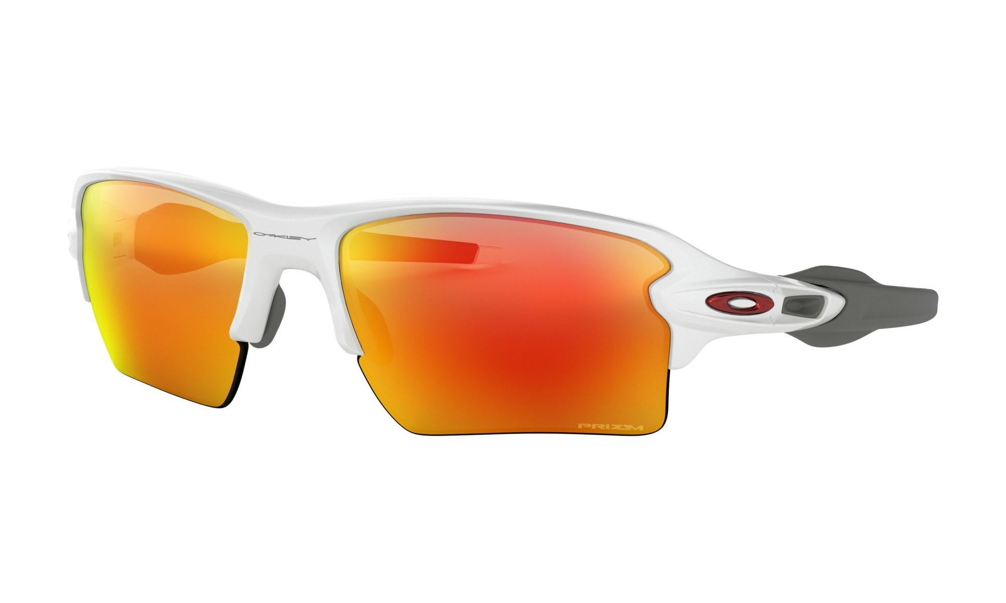 Photo 1 of Oakley Mens OO9188 Flak 2.0 XL Rectangular Sunglasses, Polished White/Prizm Ruby, 59 mm